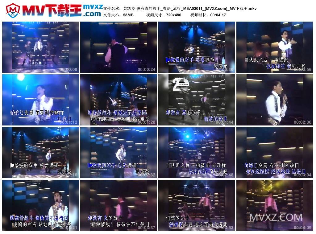 黄凯芹-没有真的放手_粤语_流行_MEA02011